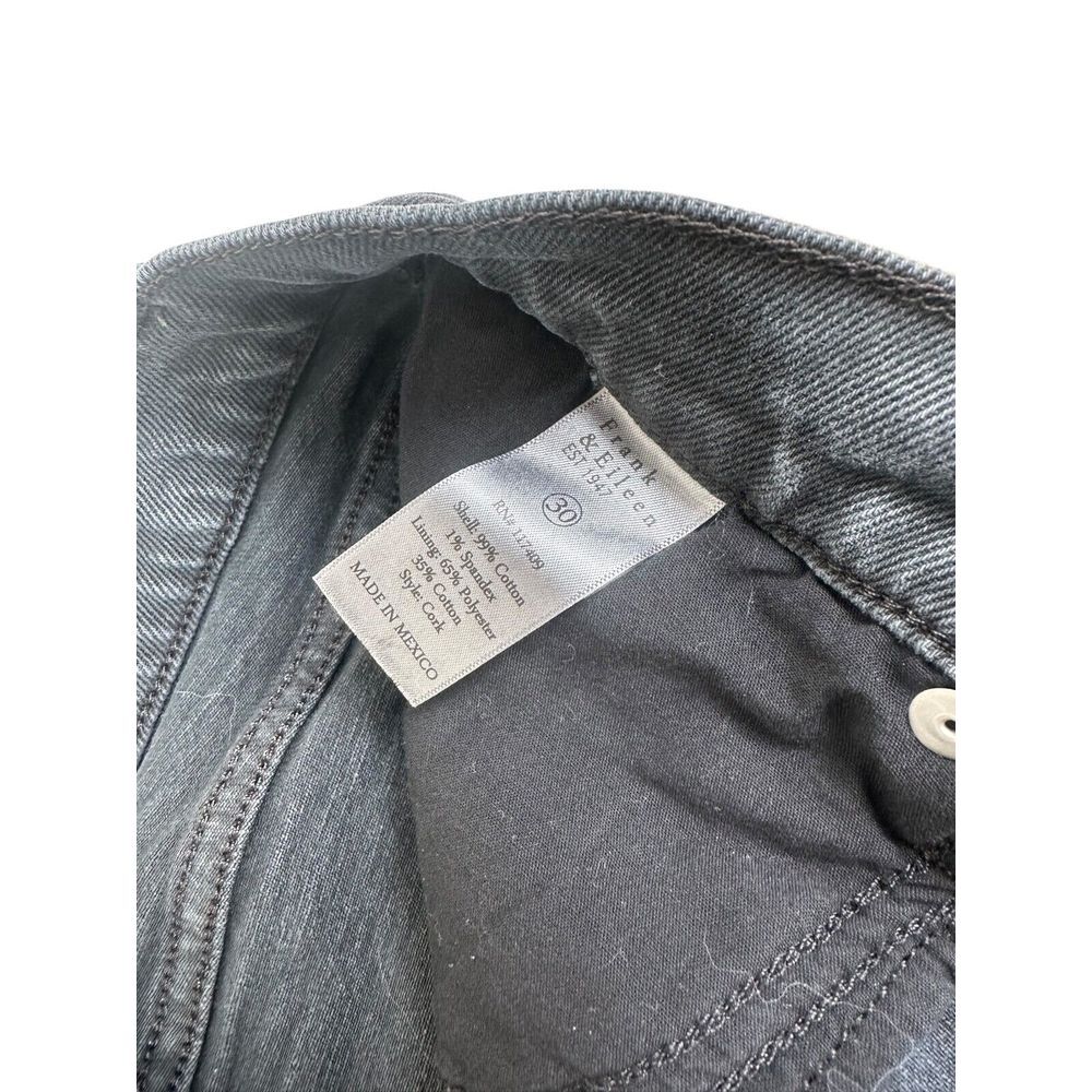 Frank & Eileen Cork The Everyday High Waist Straight Leg Jeans Worn Black sz 30 - Picture 8 of 12